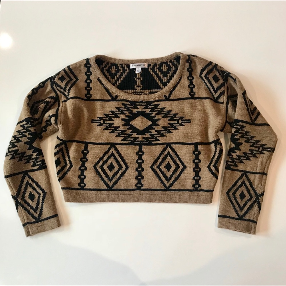 Patterned Cocoa Sweater